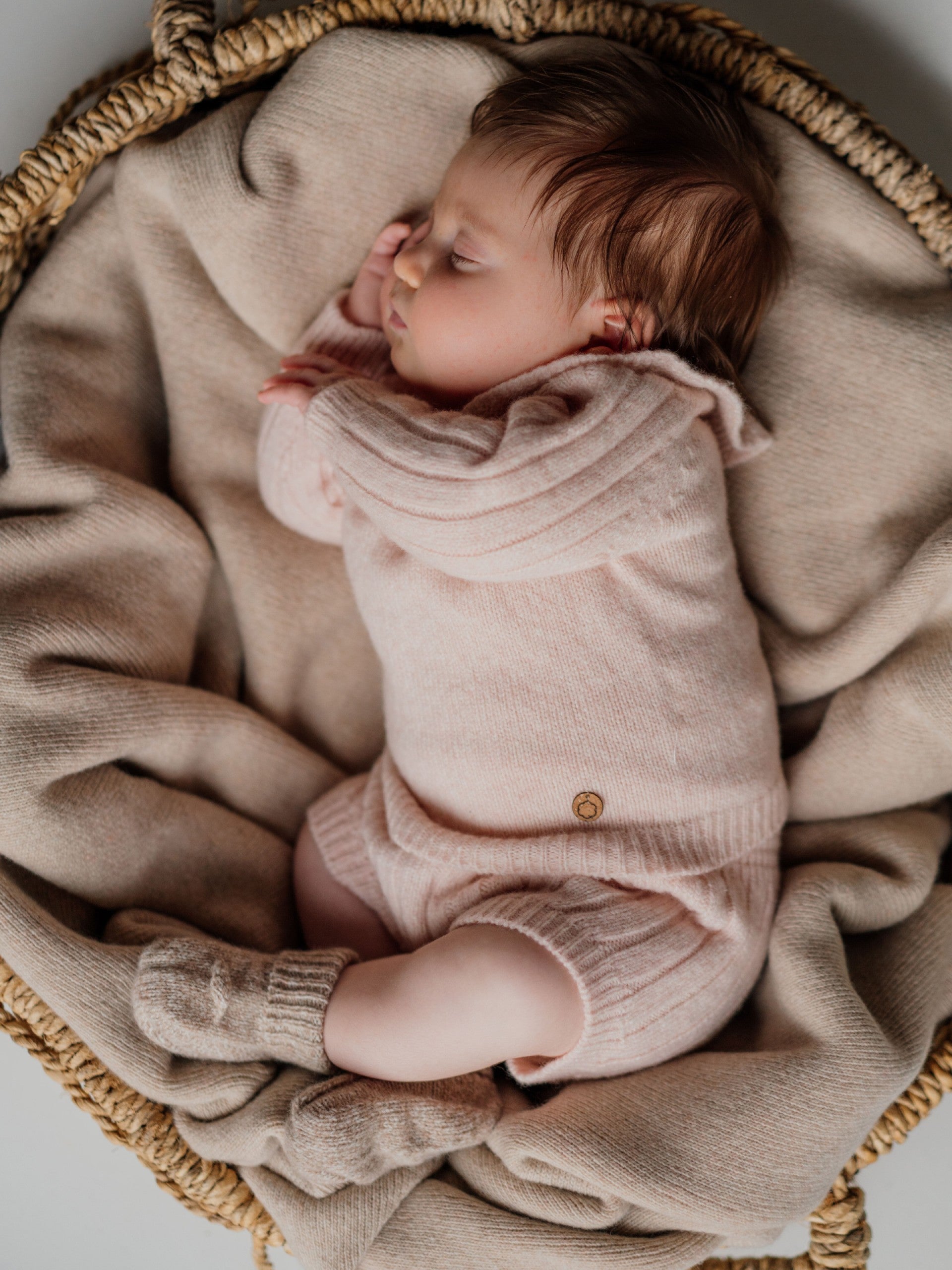 Carapins tricotados em lã merino | LITTLE TEDDY BEAR - Wedoble