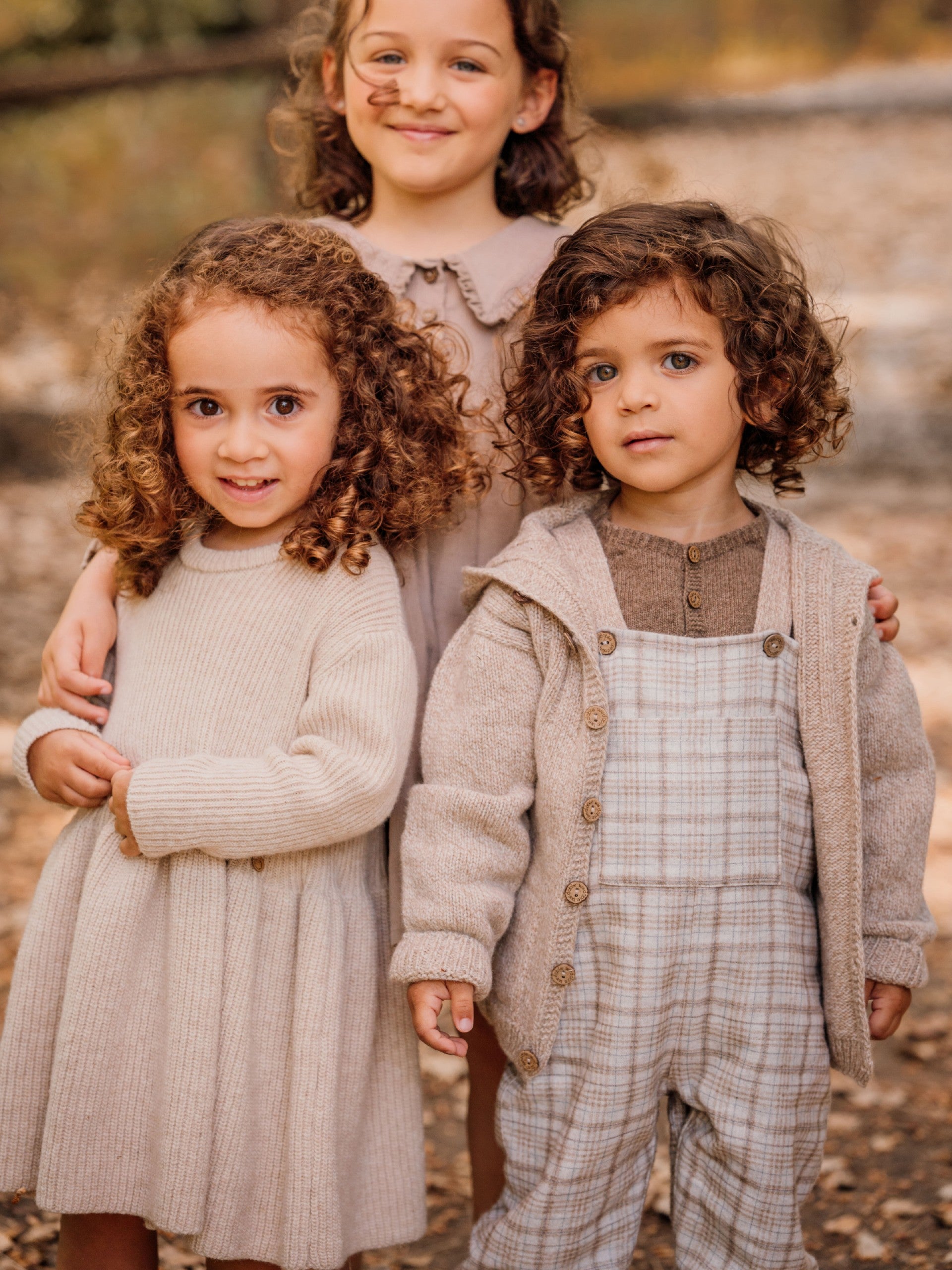 Casaco com capuz tricotado em lã merino | LITTLE TEDDY BEAR - Wedoble