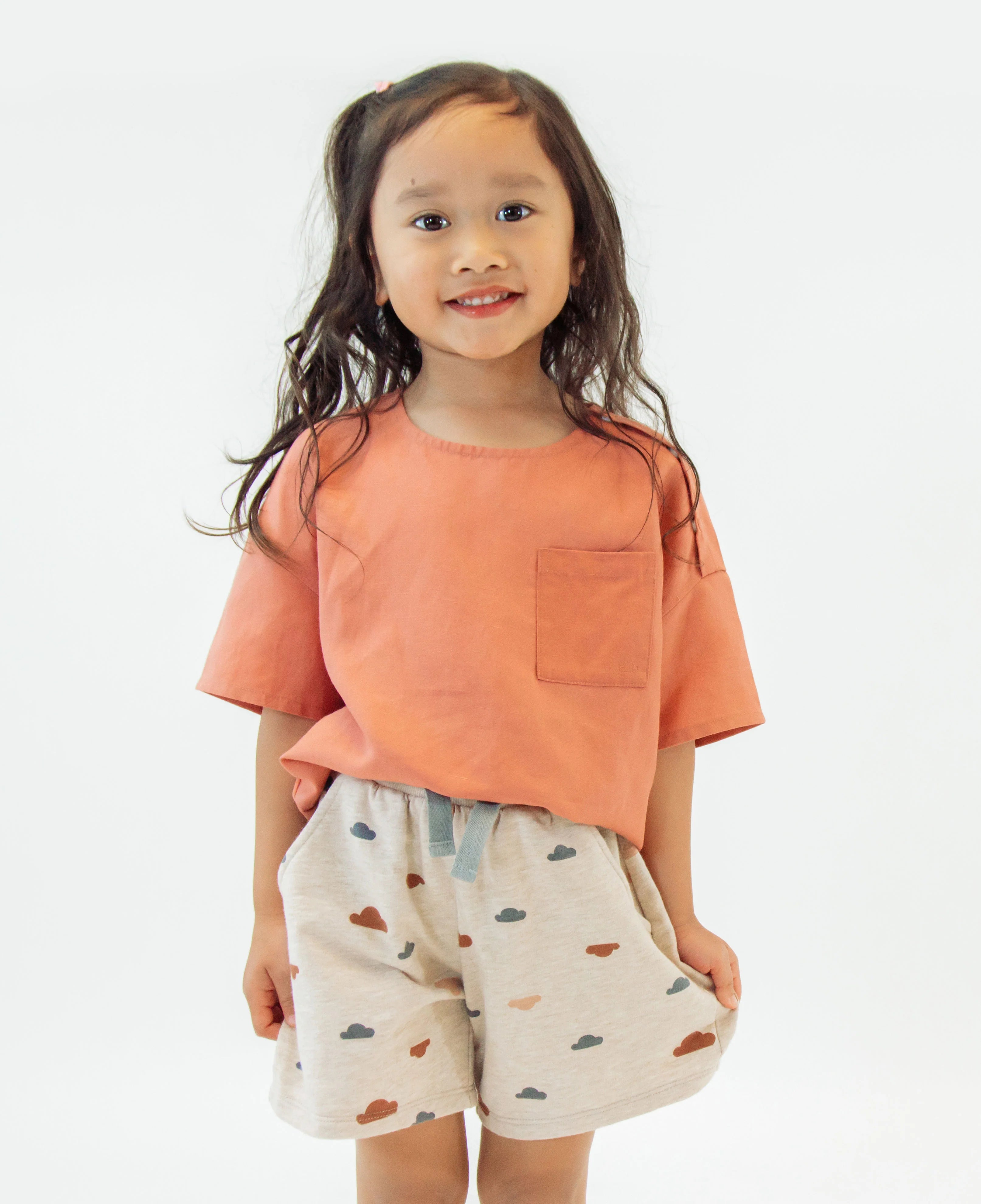 T-shirt com bolsa CORAL PINK - Petite Revery