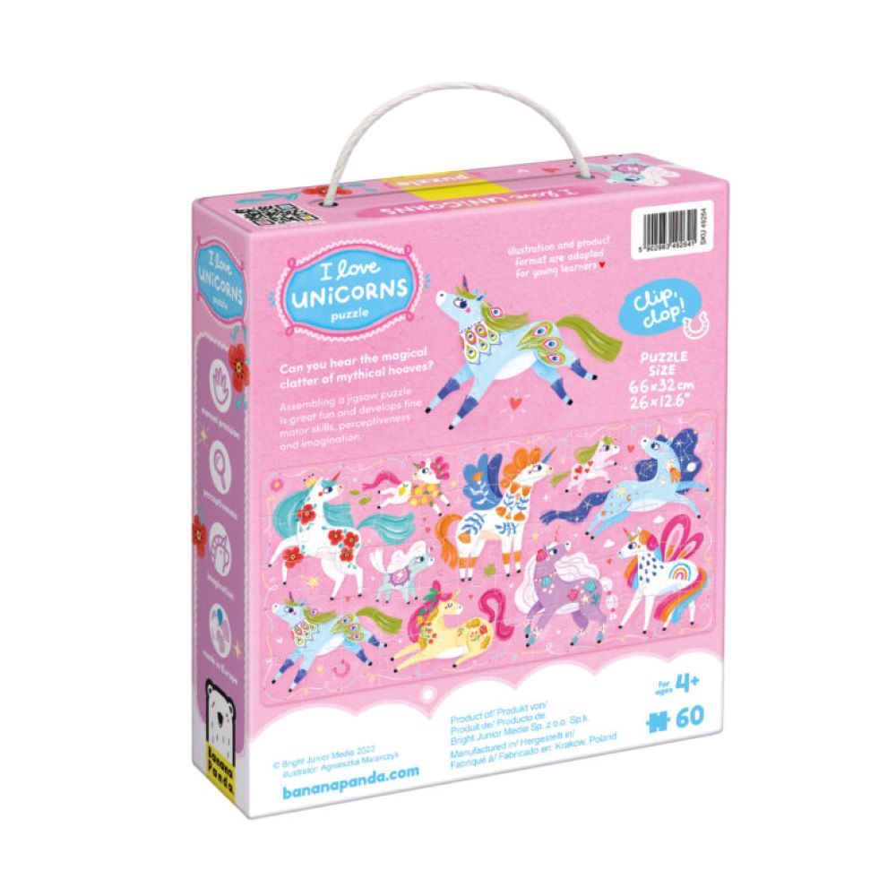 Puzzle I LOVE UNICORNS - Banana Panda