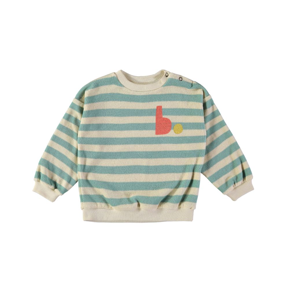 Sweatshirt STRIPES AQUA - Babyclic