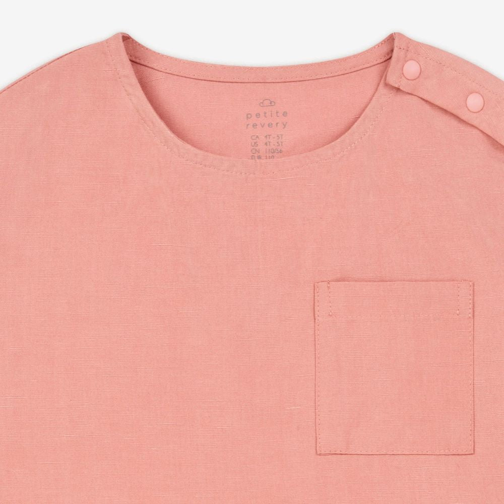 T-shirt com bolsa CORAL PINK - Petite Revery