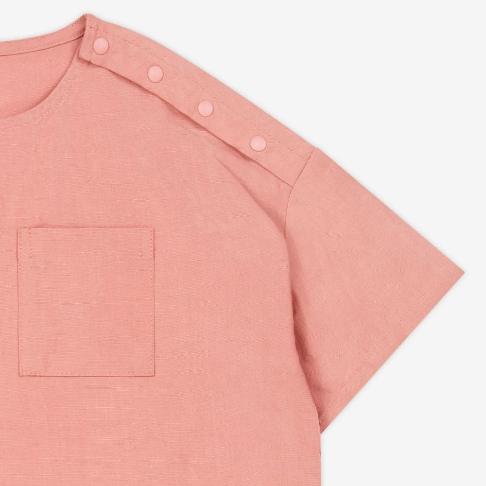 T-shirt com bolsa CORAL PINK - Petite Revery