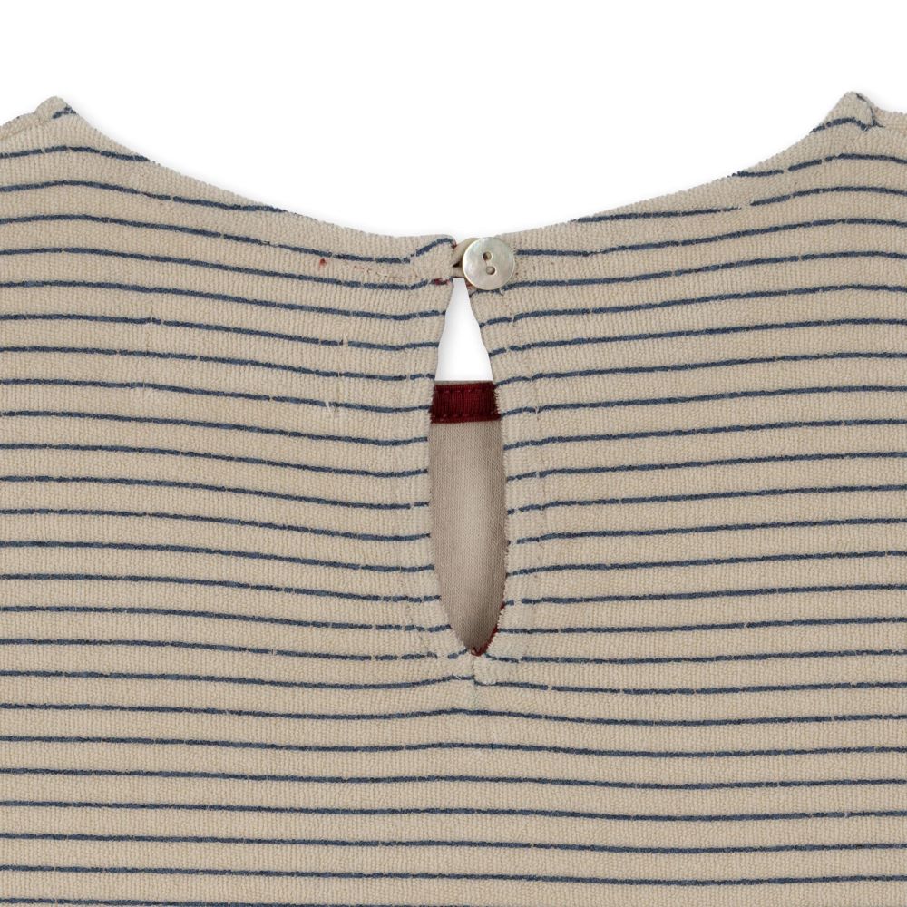 T-shirt riscas com folho - Konges Slojd
