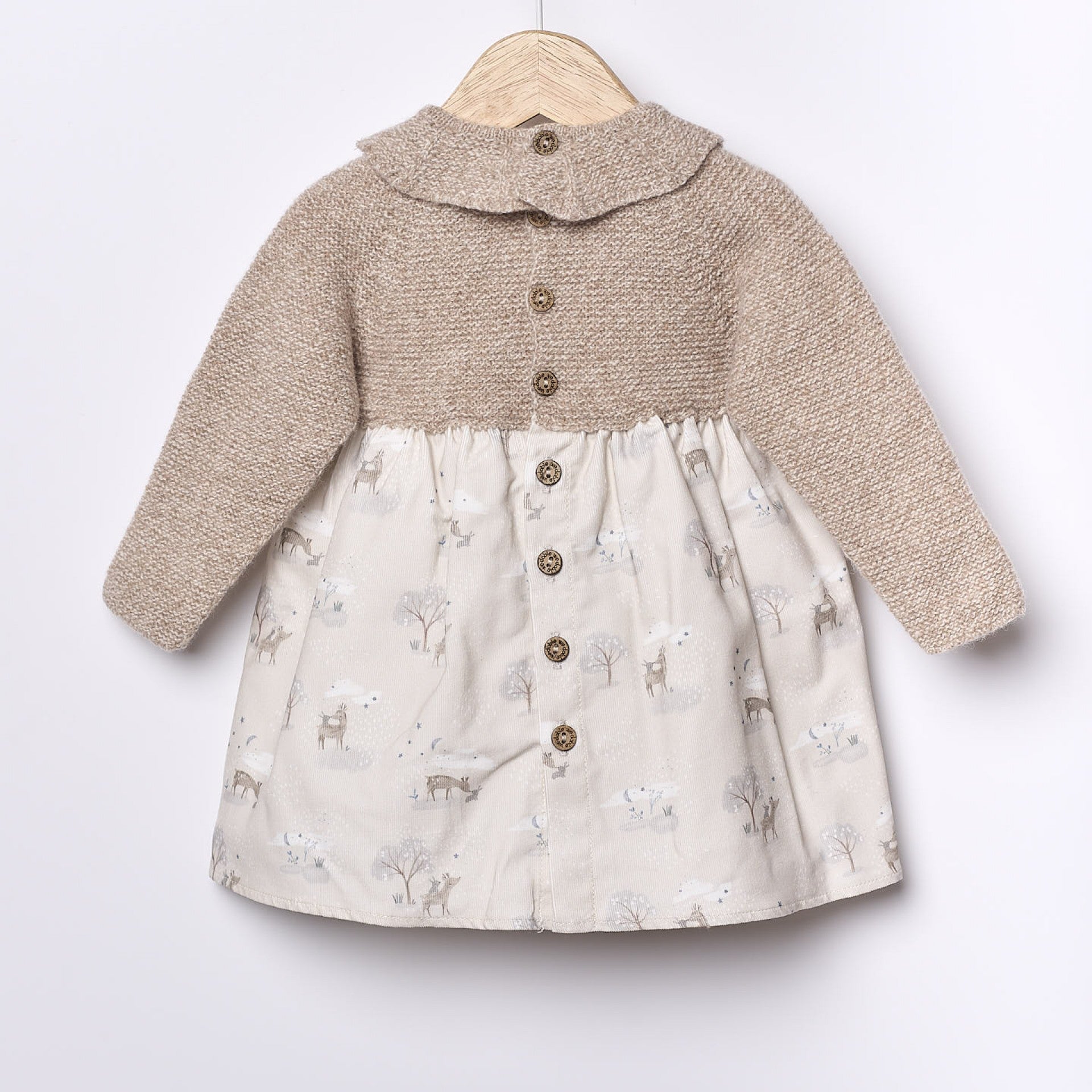 Vestido de manga comprida com animais da floresta | BUNNY AND FRIENDS - Wedoble