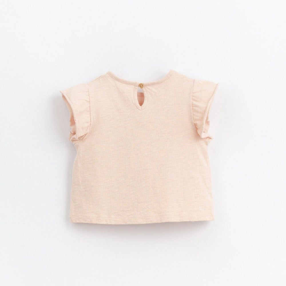T-shirt em algodão orgânico com bolso à frente - chuvadeamor