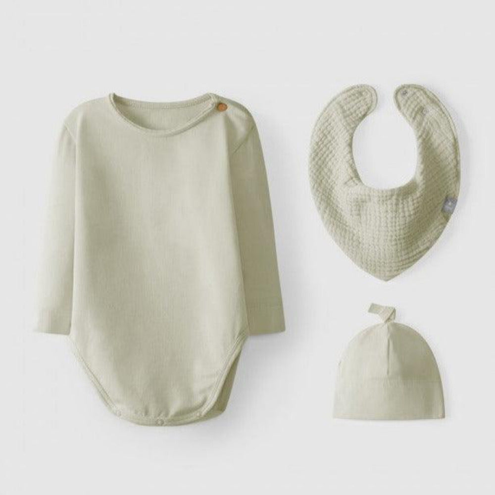 Kit body, babete e gorro - Snug - chuvadeamor