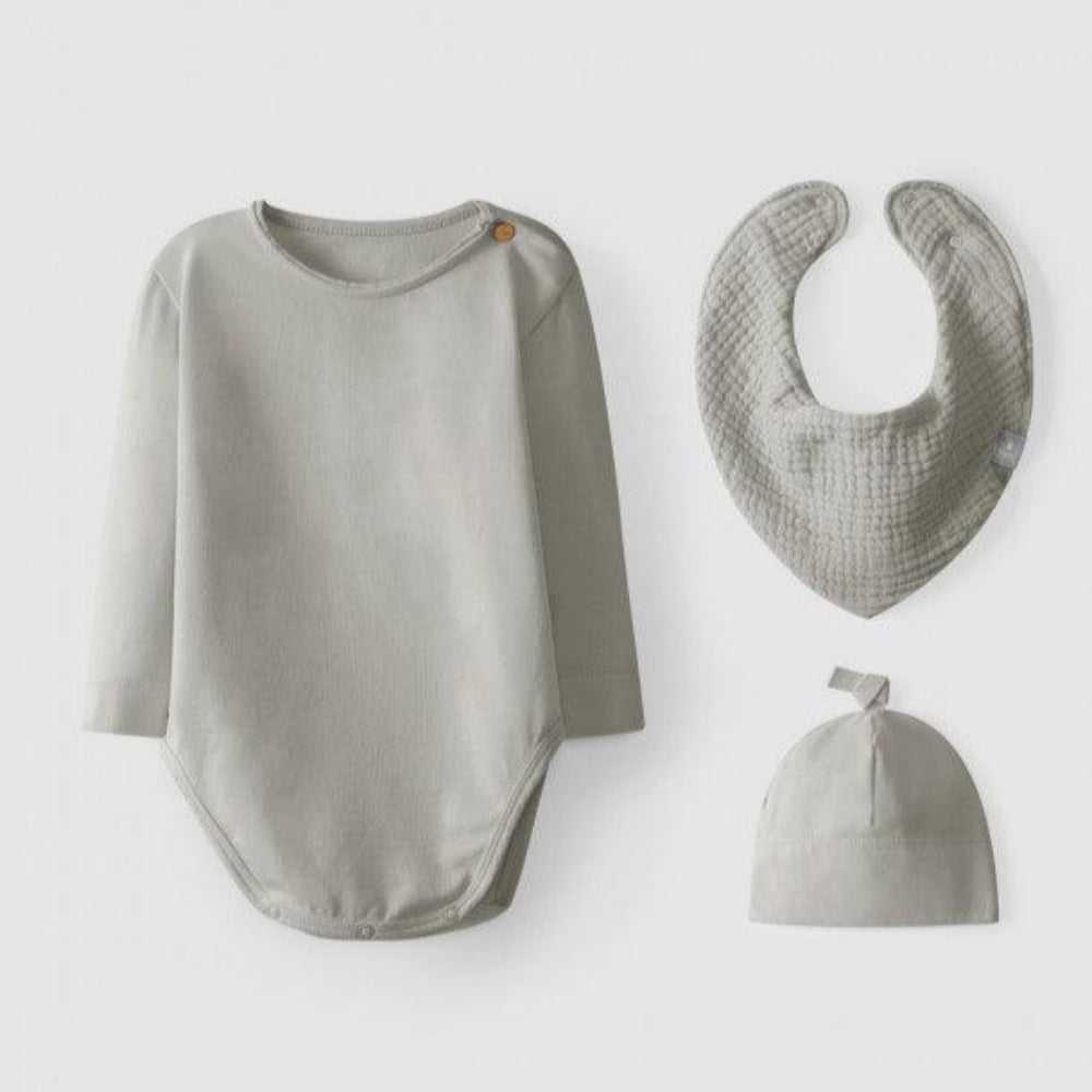 Kit body, babete e gorro - Snug - chuvadeamor