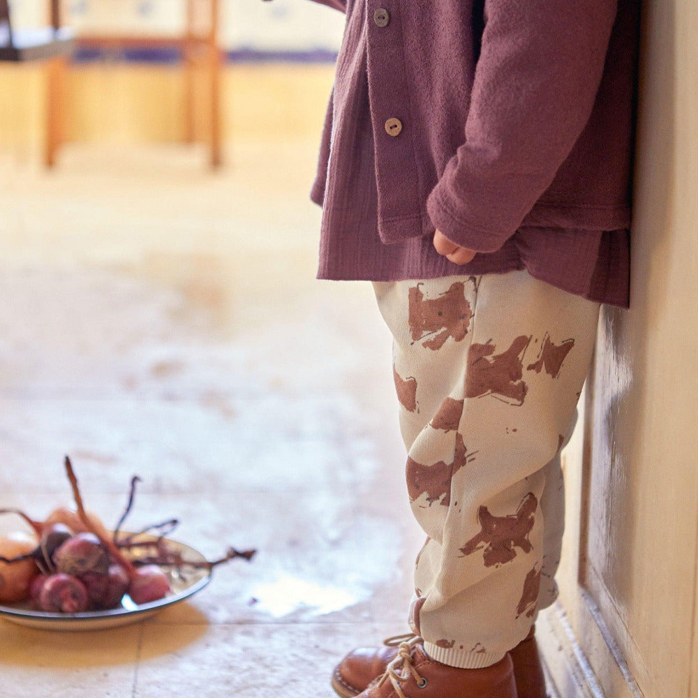 Calça em algodão com estampado de gatos - Play Up - chuvadeamor