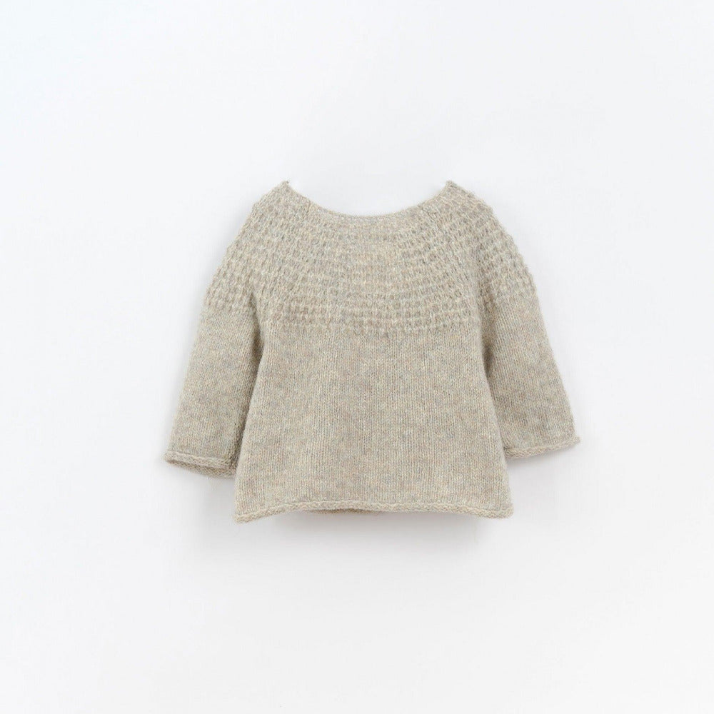 Camisola tricot com botão de coco - Play Up - chuvadeamor