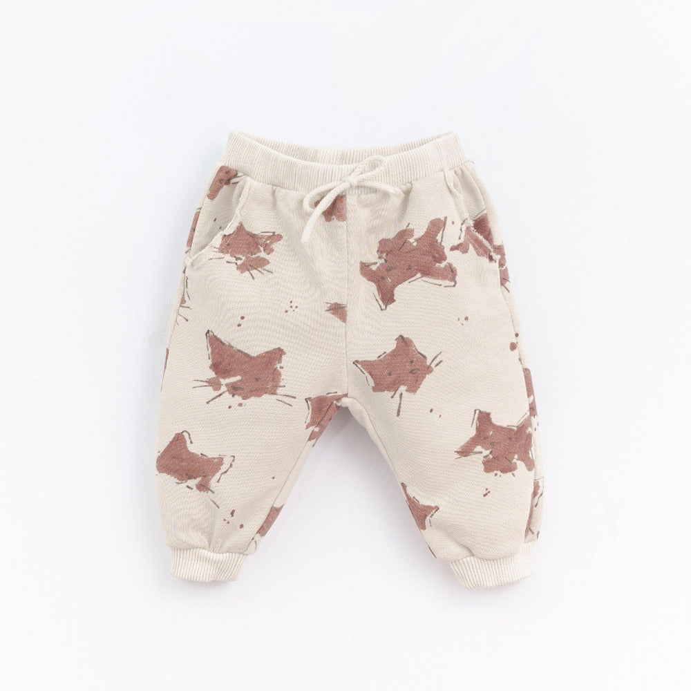 Calça em algodão com estampado de gatos - Play Up - chuvadeamor