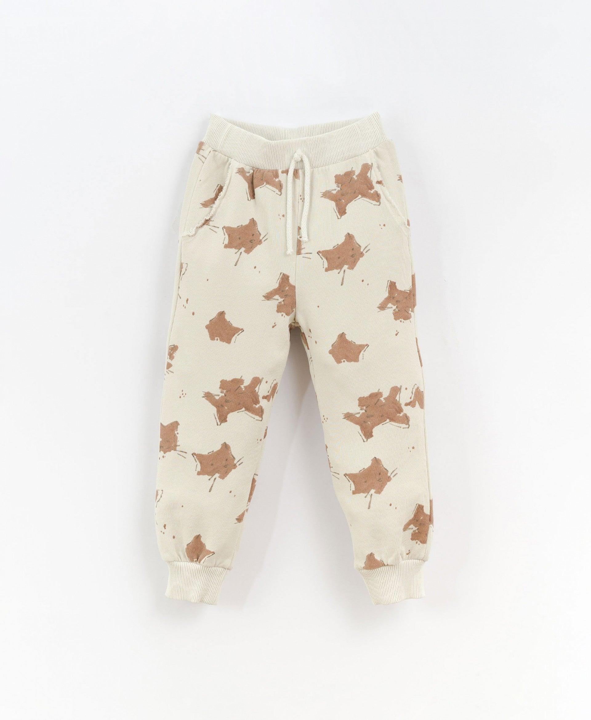 Calça de malha com estampado - Play Up - chuvadeamor