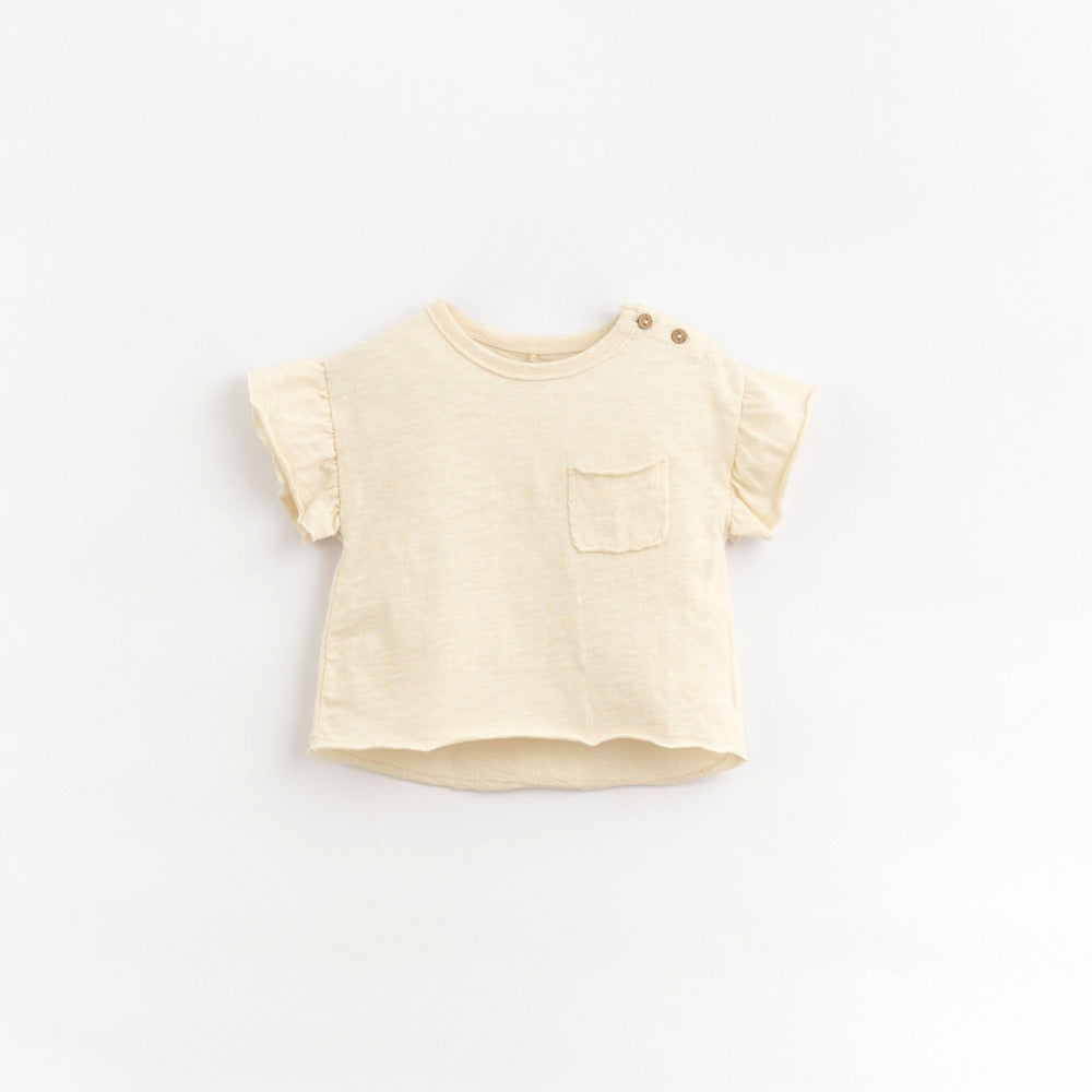 T-shirt em algodão orgânico com bolso à frente - Play Up