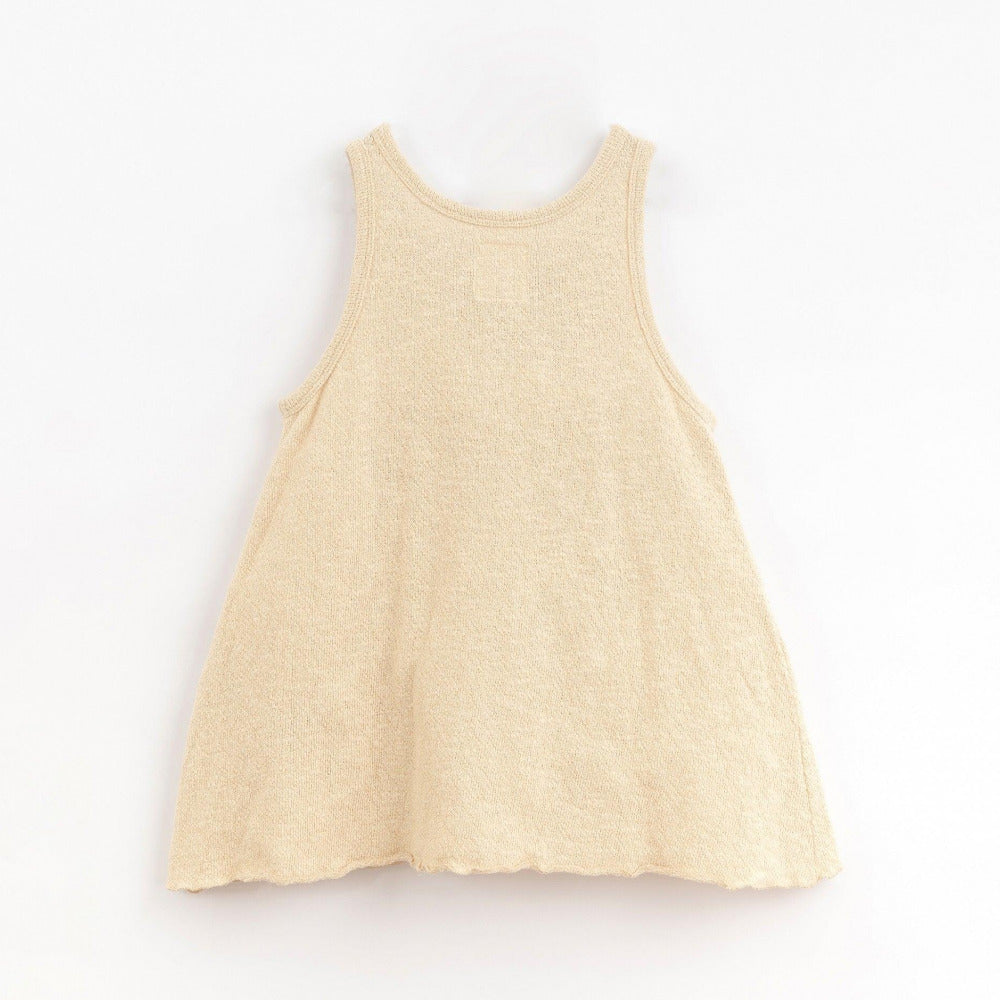 Vestido de malha com botões de coco decorativos - Play Up - chuvadeamor