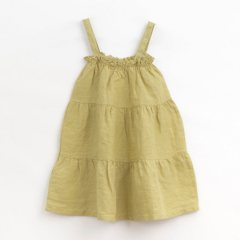 Vestido em linho com abertura frontal - Play Up - chuvadeamor