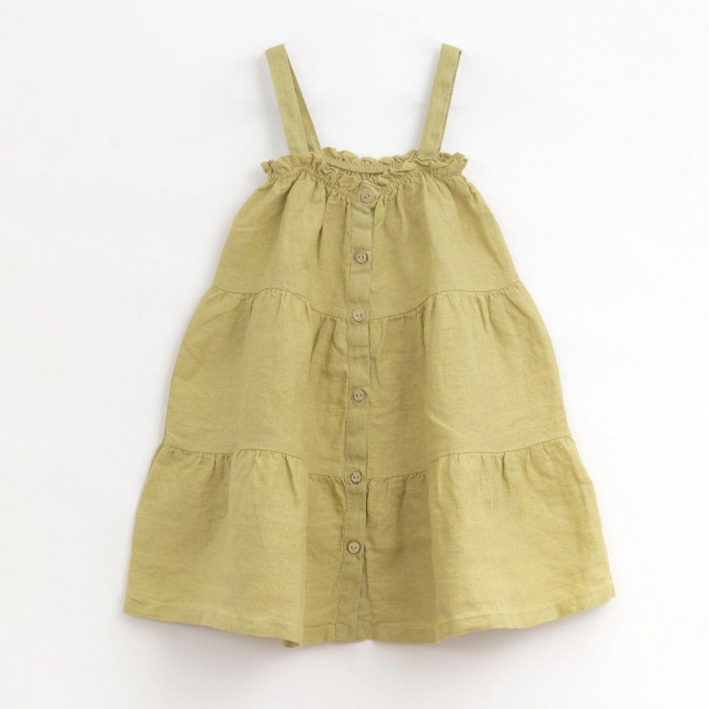 Vestido em linho com abertura frontal - Play Up - chuvadeamor