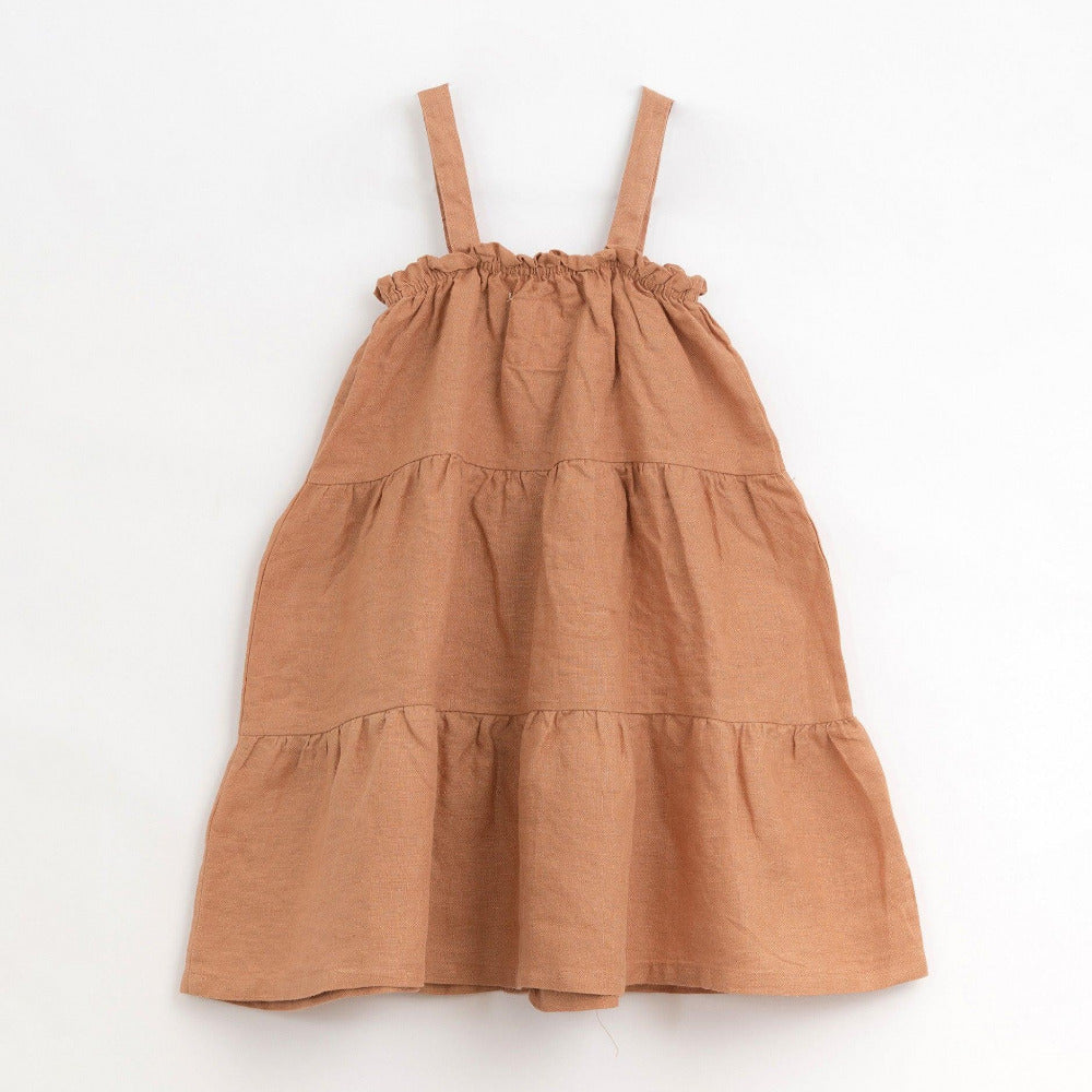 Vestido em linho com abertura frontal - Play Up - chuvadeamor