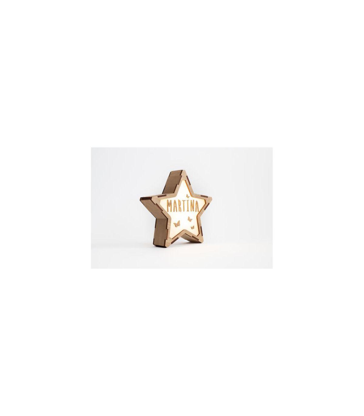 Luz de presença estrela personalizada - chuvadeamor
