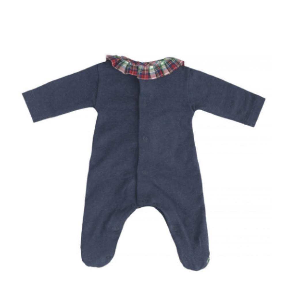 Babygrow de Natal com Gola Folho - Laranjinha - chuvadeamor