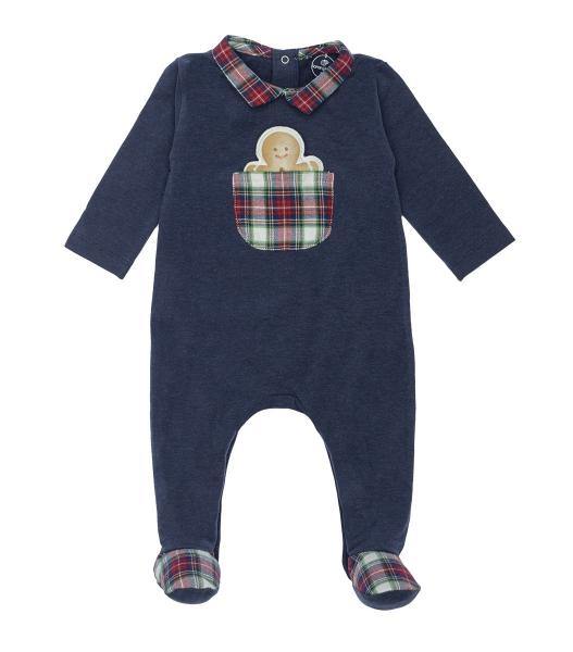 Babygrow de Natal com Gola Bico - Laranjinha - chuvadeamor