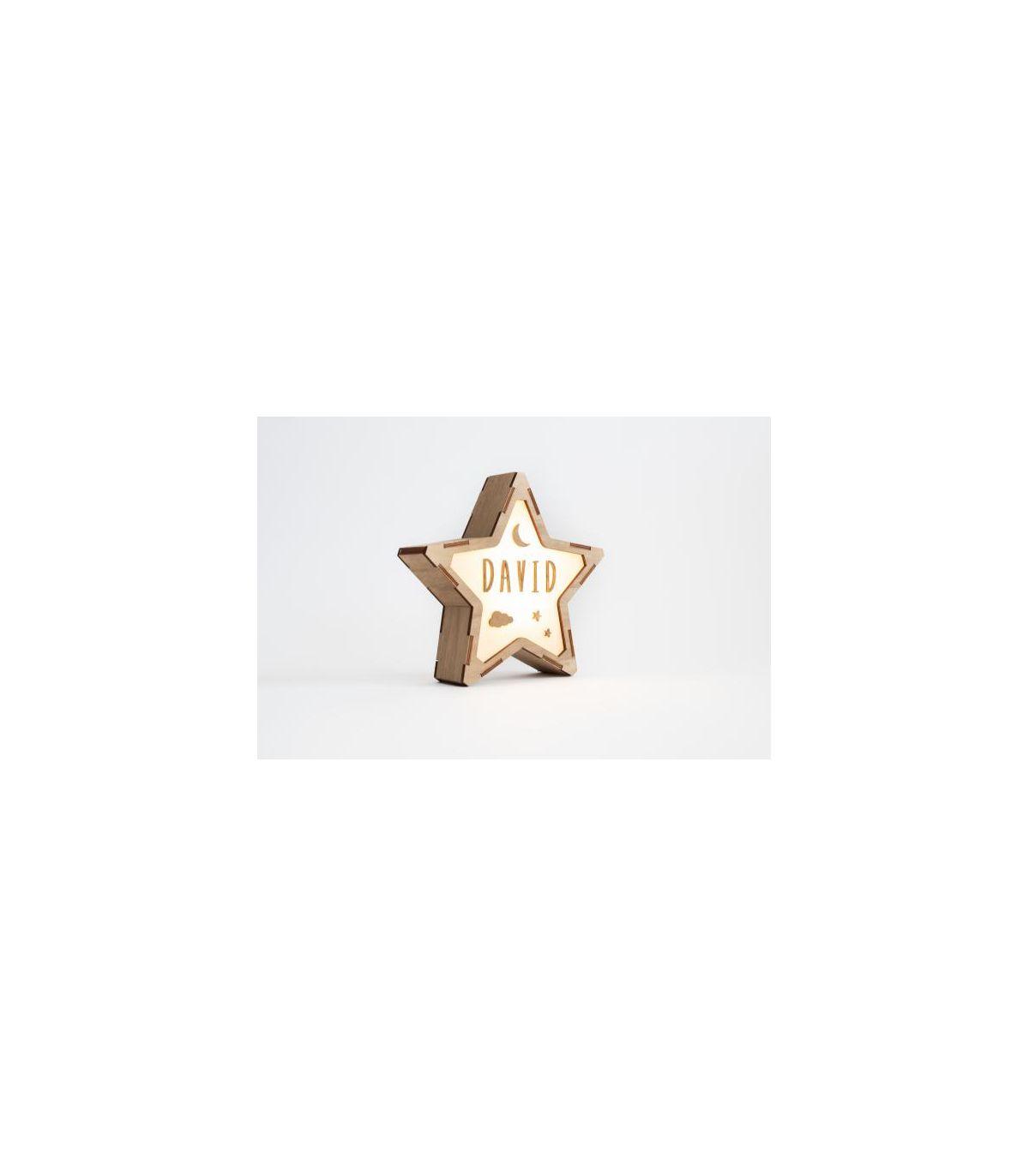 Luz de presença estrela personalizada - chuvadeamor