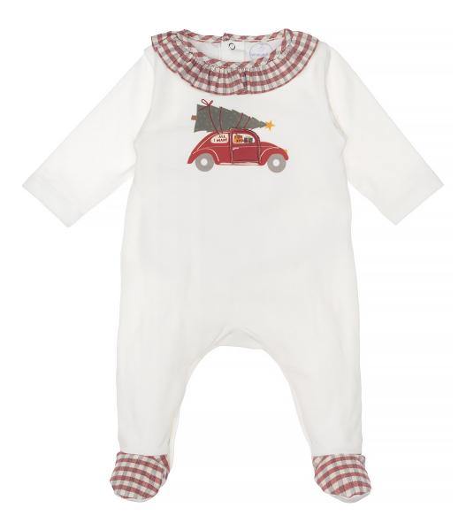 Babygrow Natal Gola de Folho - Laranjinha - chuvadeamor