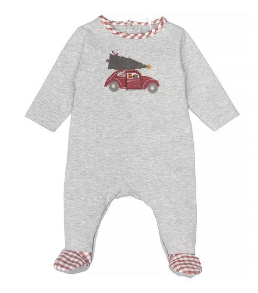 Babygrow Natal Decote Redondo - Laranjinha - chuvadeamor