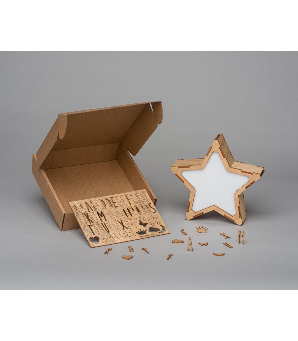 Luz de presença estrela personalizada - chuvadeamor