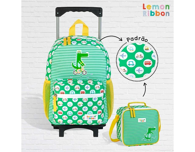 Mini trolley crocodilo - Lemon Ribbon - chuvadeamor