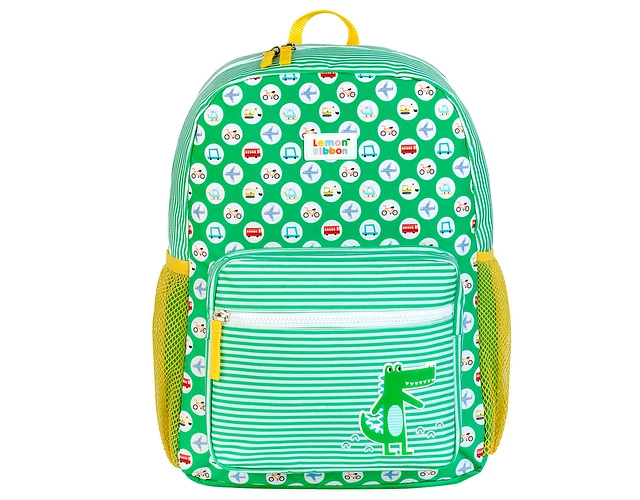 Mochila pré escolar crocodilo - Lemon Ribbon - chuvadeamor
