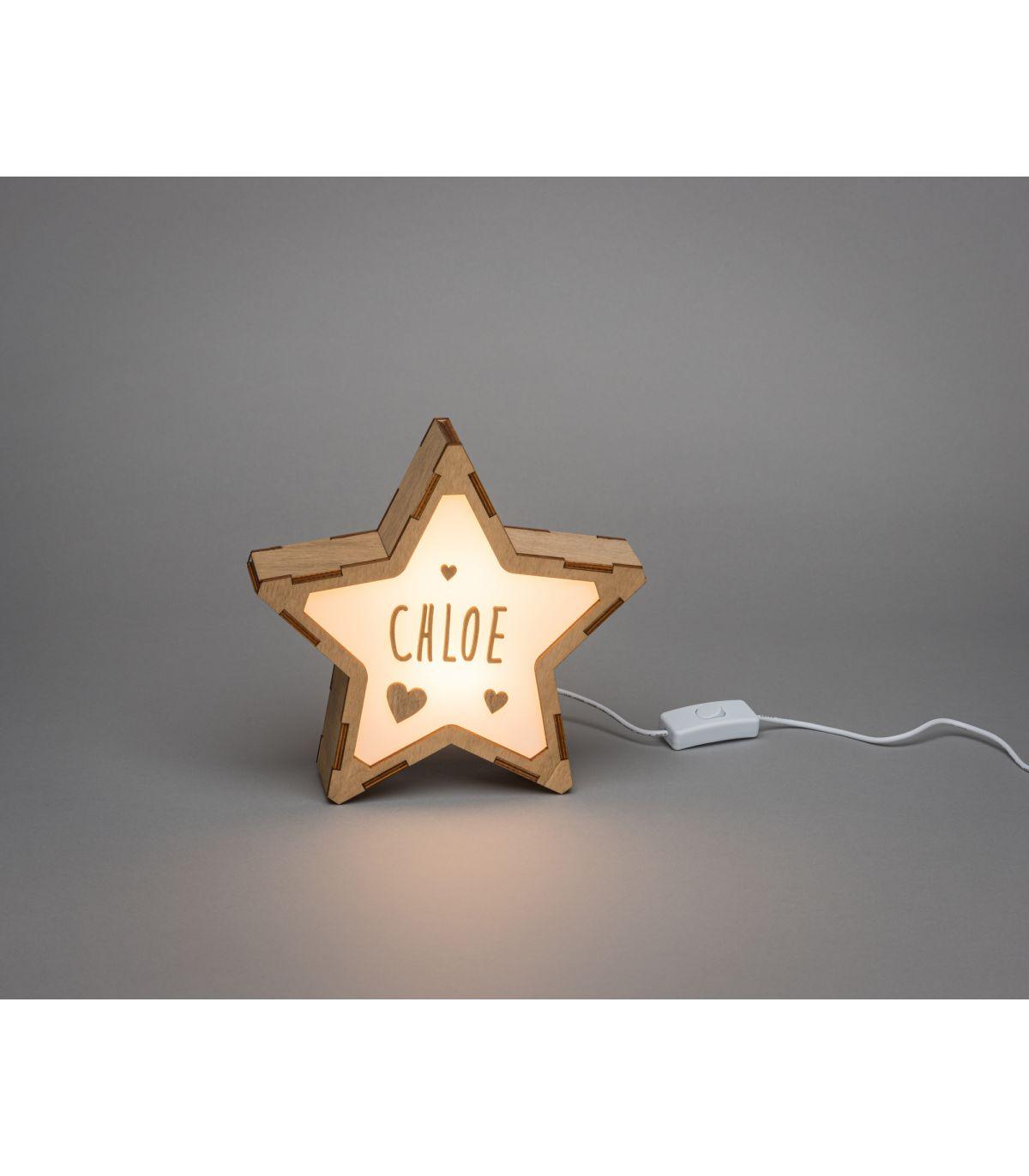 Luz de presença estrela personalizada - chuvadeamor