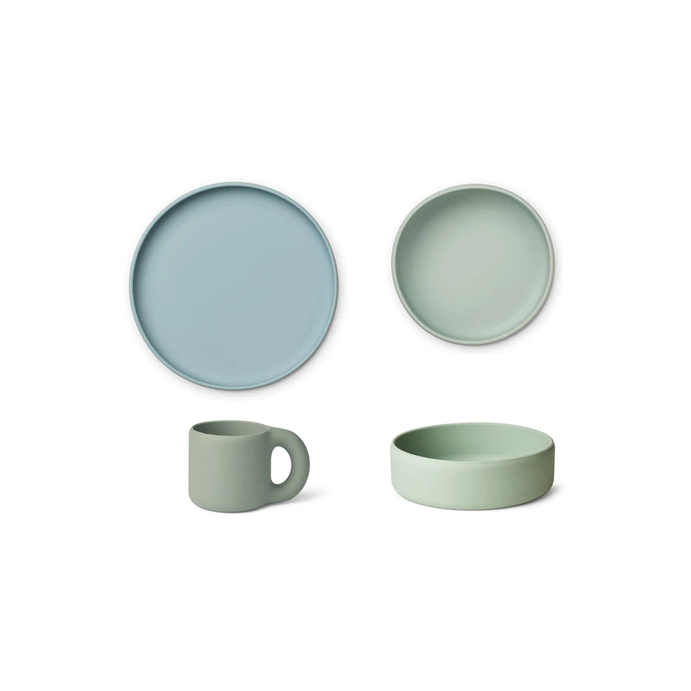 Set refeição Junior em silicone - chuvadeamor