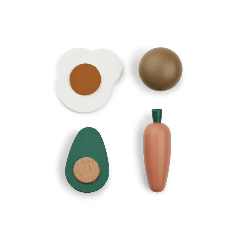 Brinquedo conjunto de comidas em madeira - Liewood - chuvadeamor