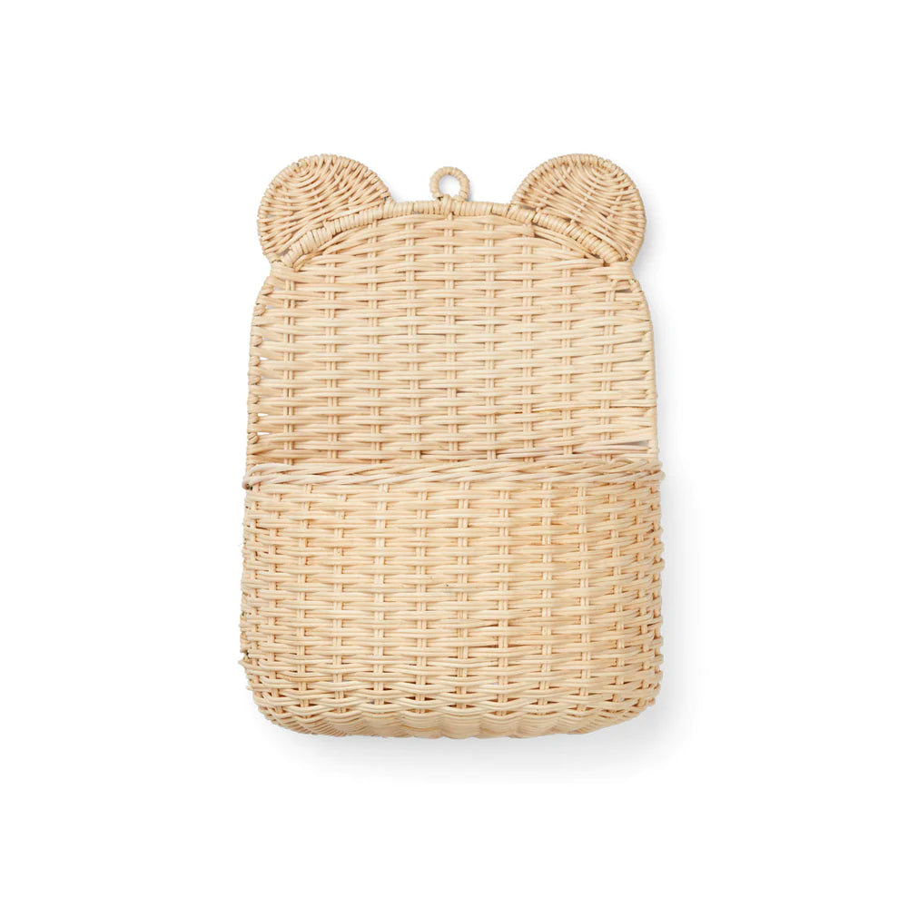 CESTA DE PAREDE DE RATTAN COM ORELHAS - Liewood - chuvadeamor