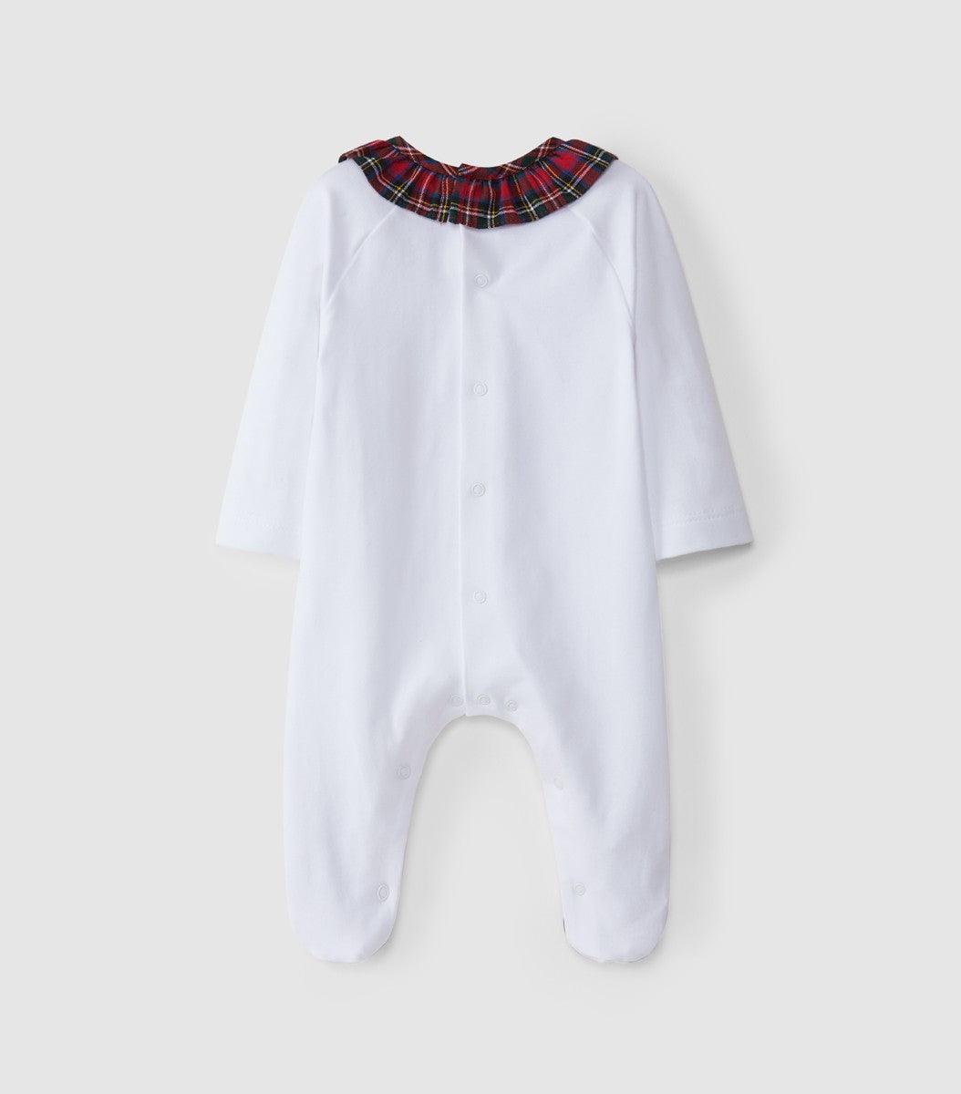 Babygrow de Natal com gola de folho - chuvadeamor