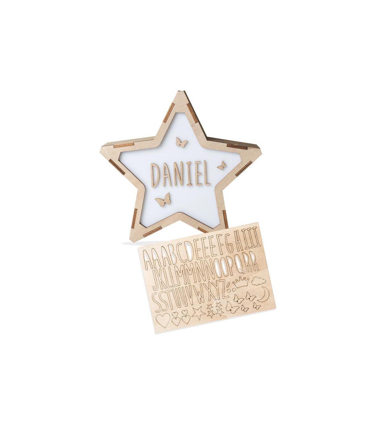 Luz de presença estrela personalizada - chuvadeamor
