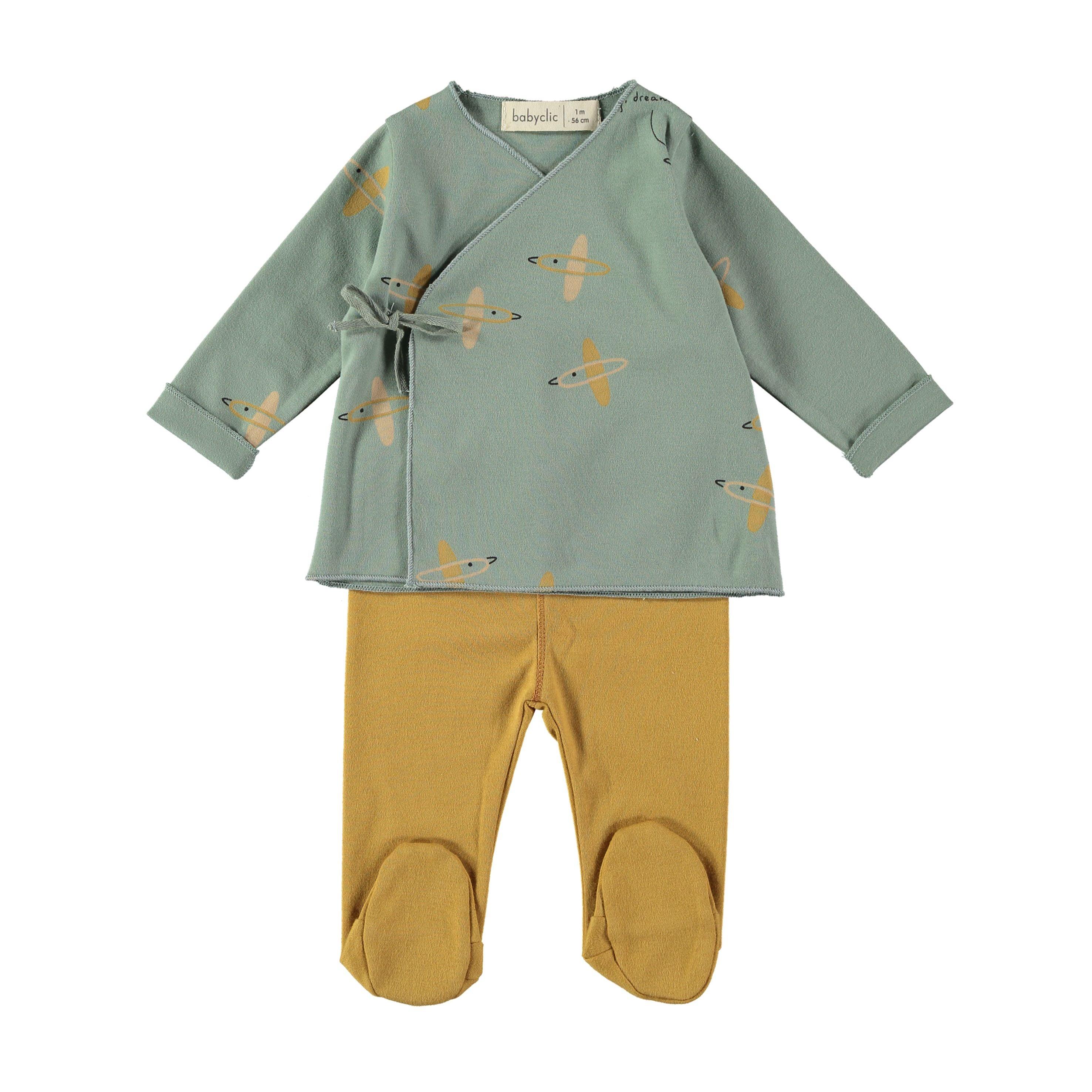 Conjunto camisola e calça em 100% algodão ORGÂNICO "DREAM" - Babyclic - chuvadeamor