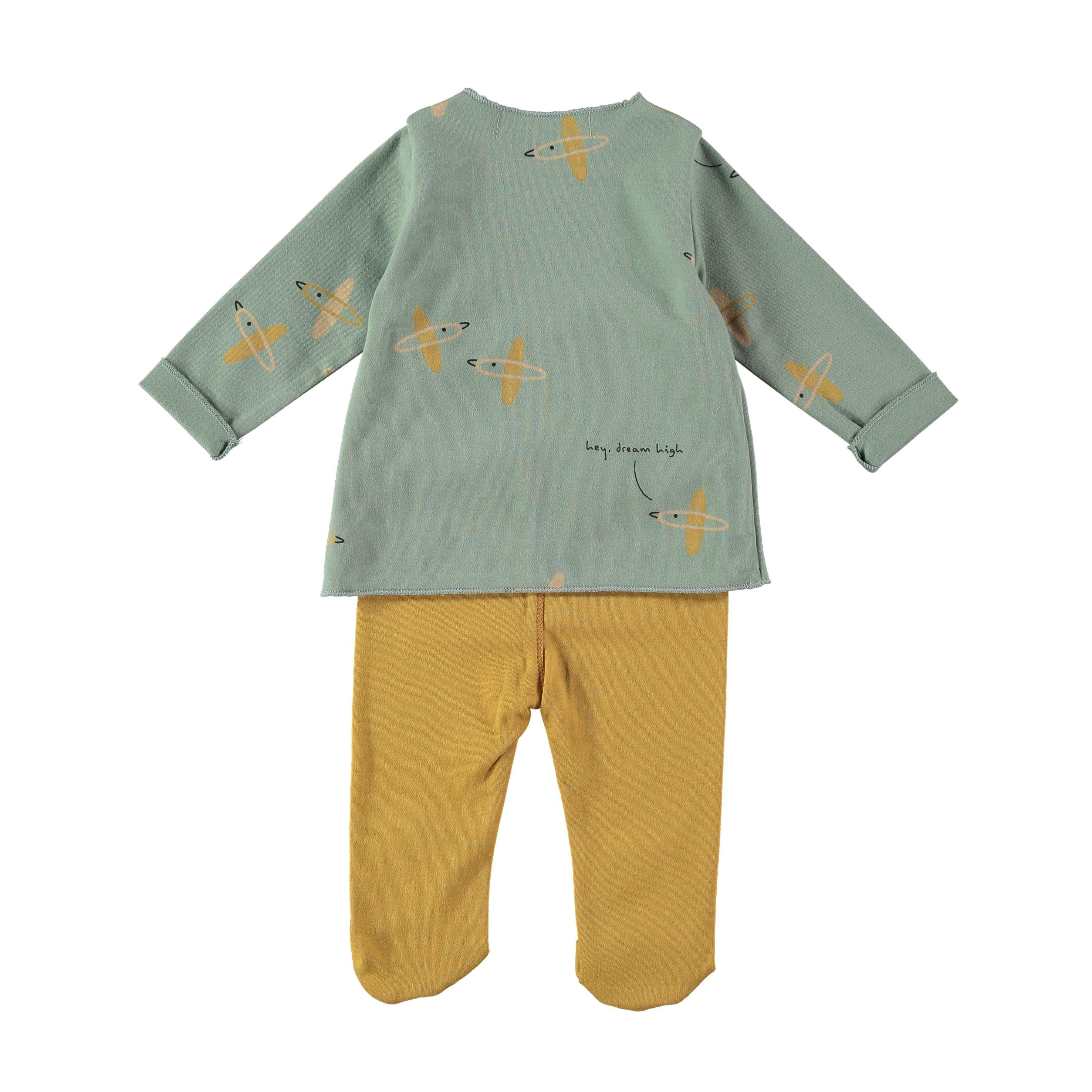 Conjunto camisola e calça em 100% algodão ORGÂNICO "DREAM" - Babyclic - chuvadeamor