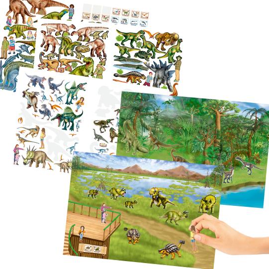 Livro de autocolantes DINO ZOO - Dino World
