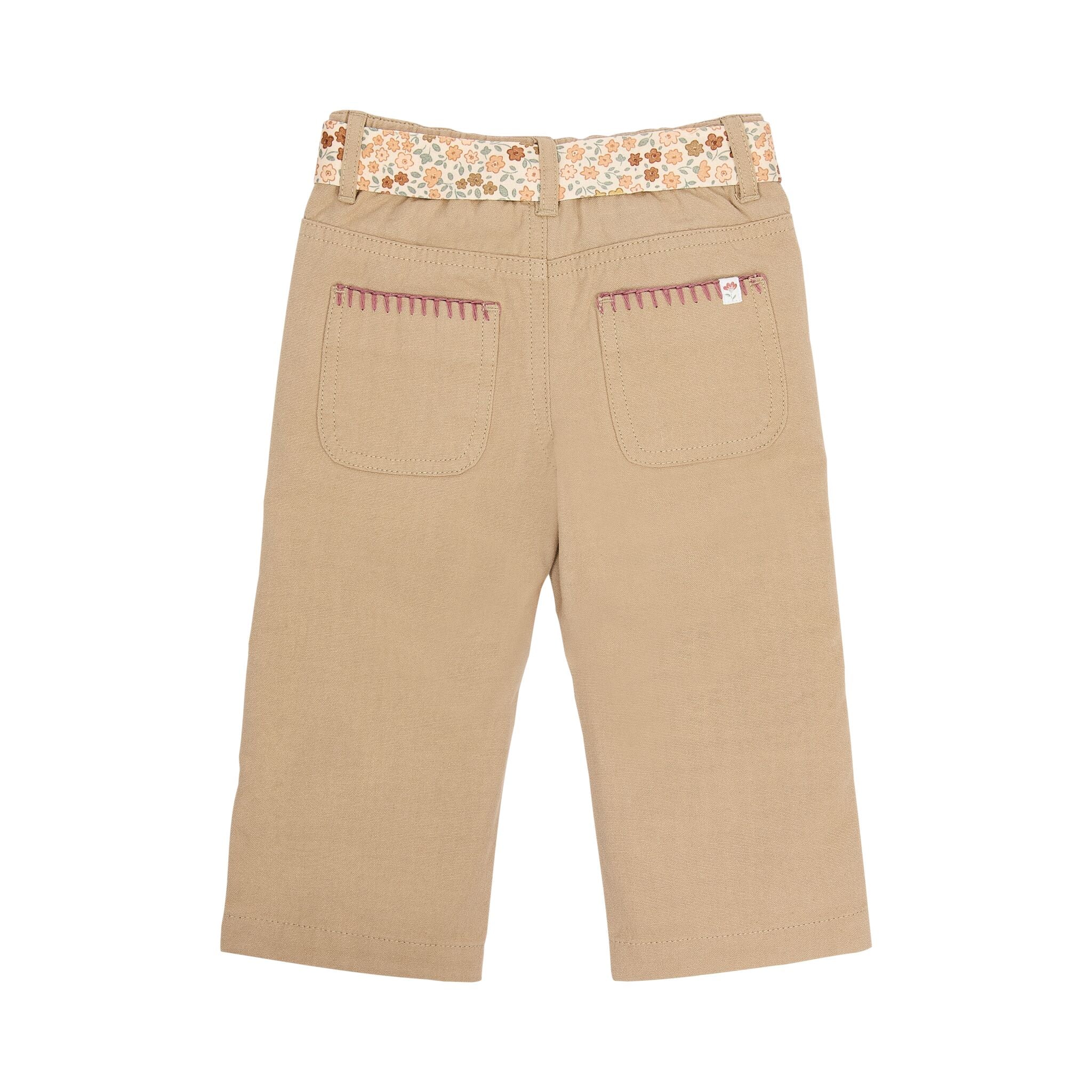 Calças com cinto floral - LITTLE DUTCH
