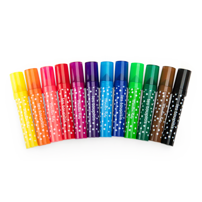 12 marcadores de cor grossos - Moulin Roty