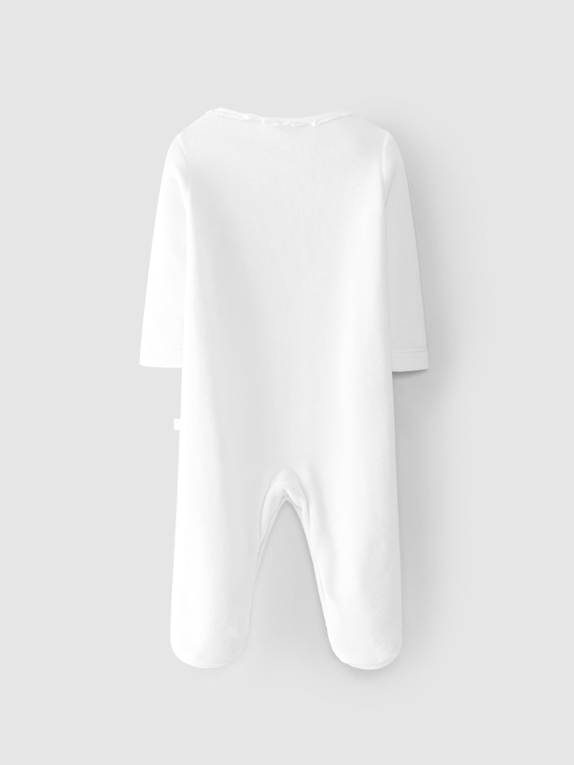 Babygrow veludo gola bordada - LARANJINHA