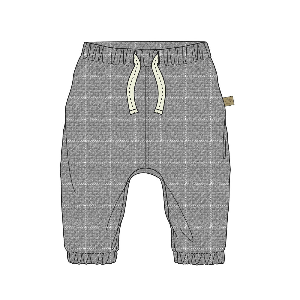 Calças pull-up quadricula - Laranjinha