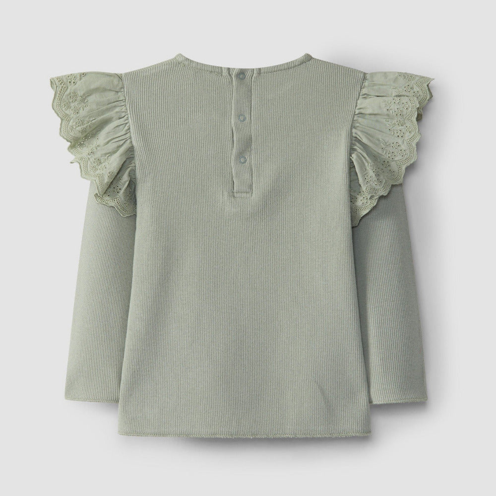 Longsleeve folho bordado inglês - Laranjinha