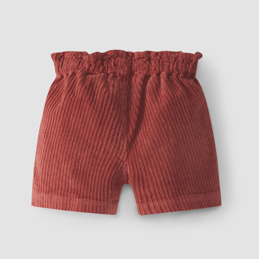 Calções pull-up em bombazine larga - Laranjinha