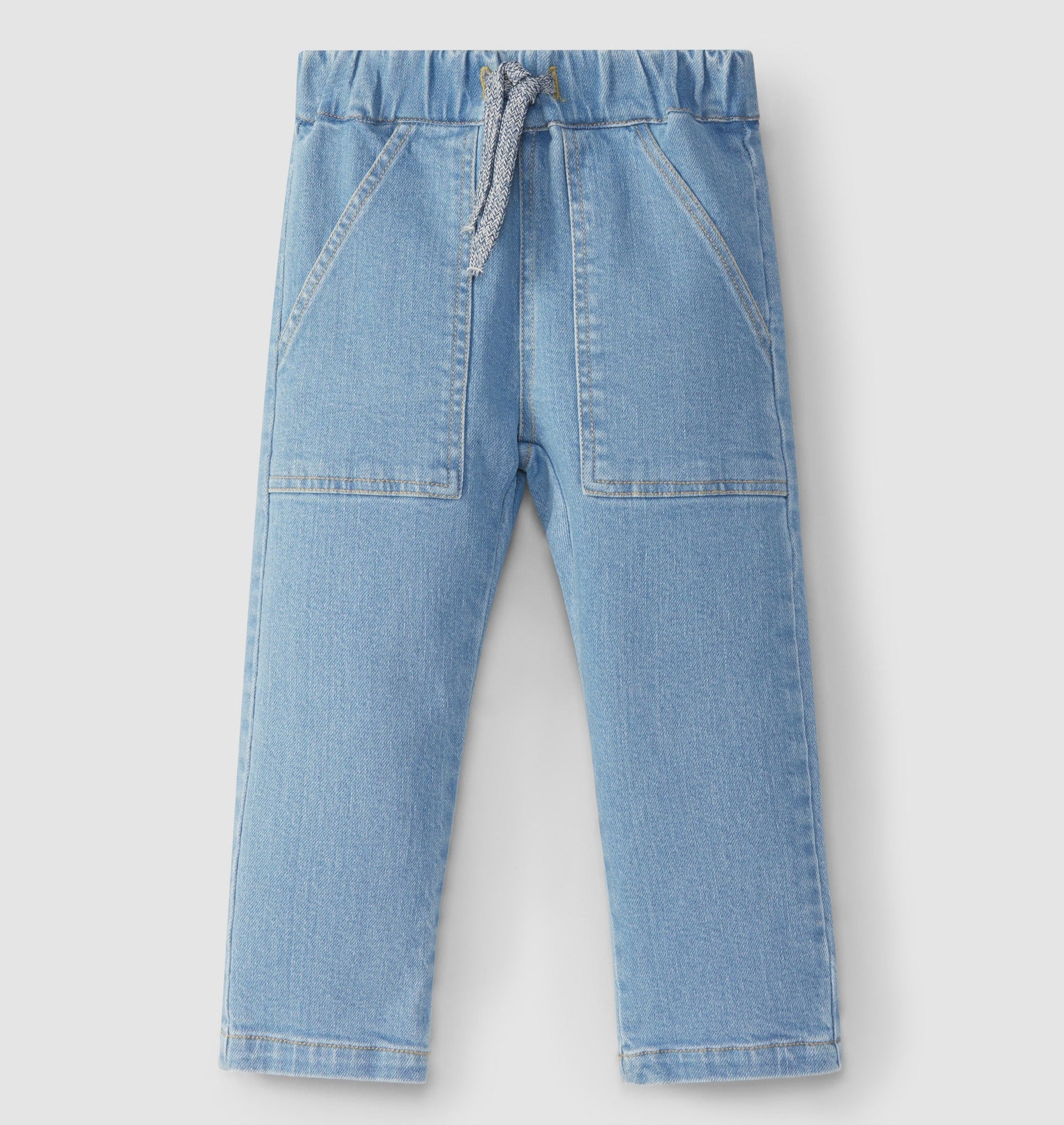 Calças de ganga três bolsos - Laranjinha