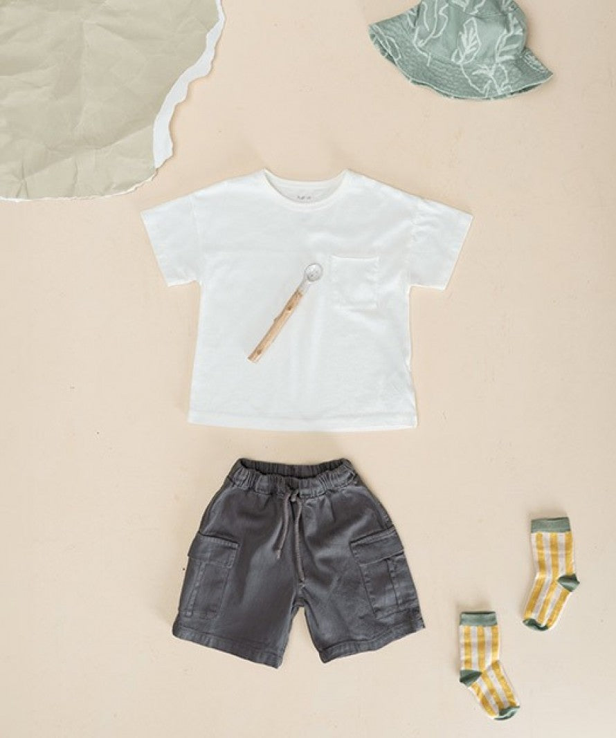 T-shirt branca com pormenores em corte vivo - Play Up