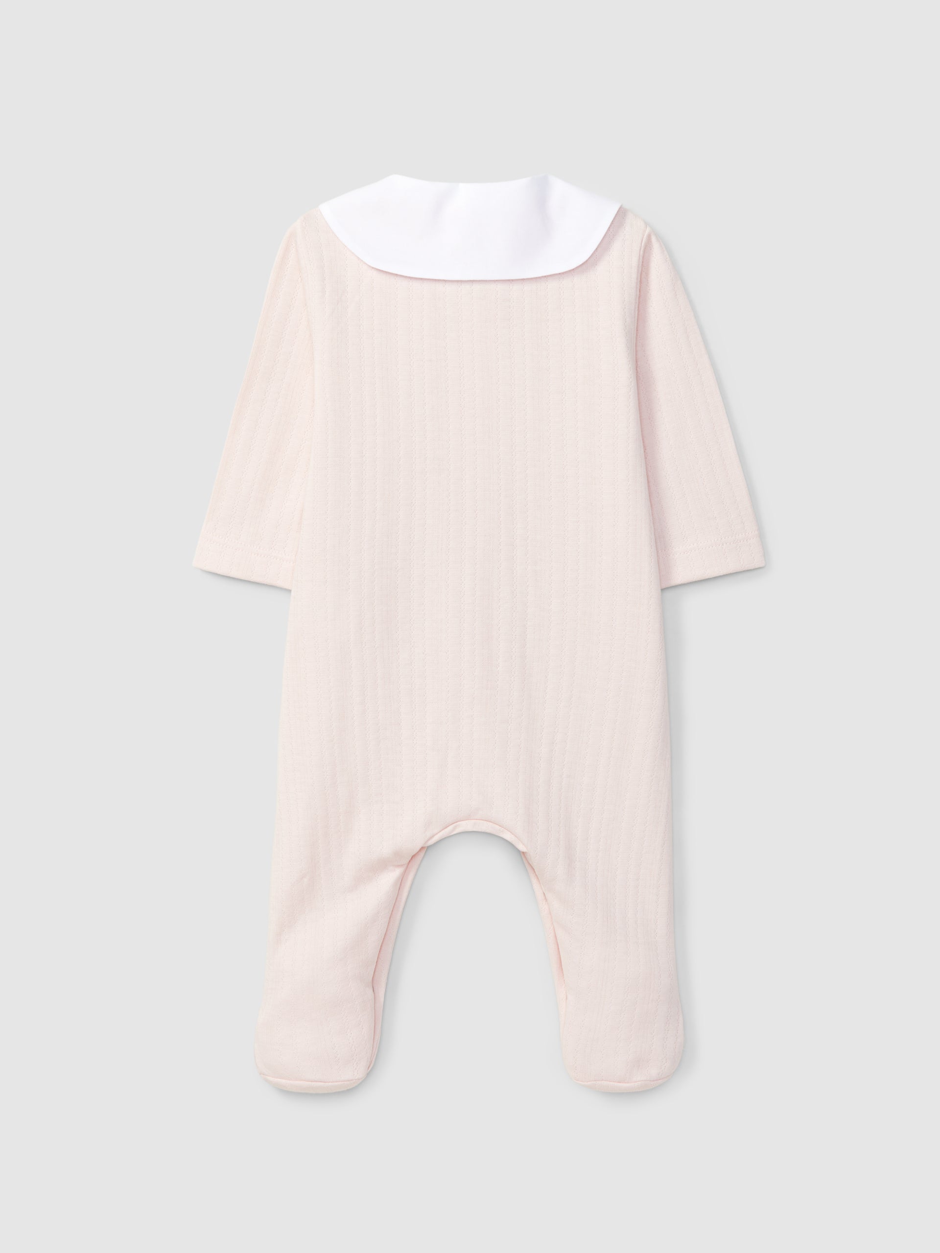 Babygrow algodão orgânico com flores bordadas - Laranjinha