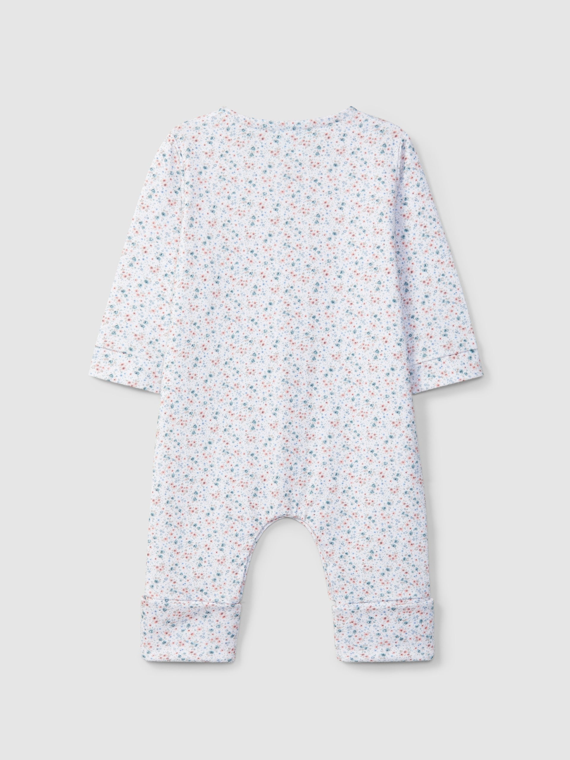 Babygrow flores sem gola - Laranjinha