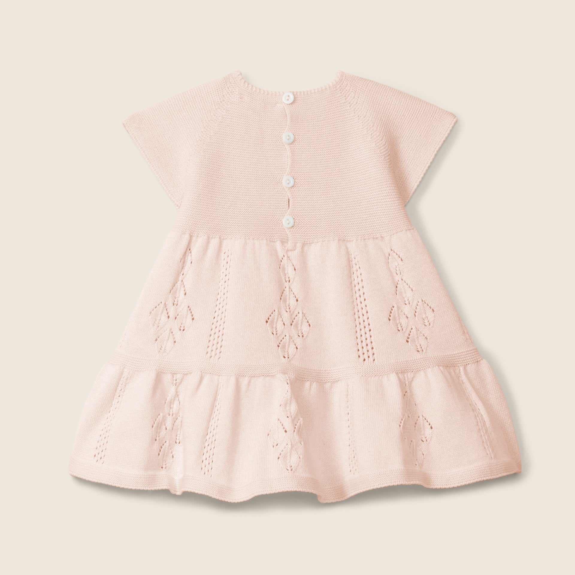 Vestido de manga curta tricotado em algodão orgânico | BOUNDLESS LOVE - Wedoble